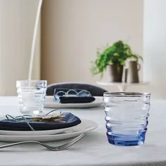 Олд фэшн (стакан) «Рифлесси» стекло 300мл D=82,H=88мм синий, изображение 3