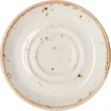 Блюдце «Крафт Вайт» фарфор D=110/40,H=13мм белый,коричнев.