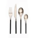 Набор столовых приборов «Дистрикт Сильвер Блэк Мэтт» на 6 персон[24шт] сталь нерж. черный,матовый