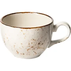 Чашка чайная «Крафт Вайт» фарфор 228мл D=90/45,H=60мм белый,коричнев.