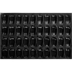 Форма кондитерская «Мадлен»[40шт] силикон,стеклопласт. ,H=25,L=585/80,B=365мм тем.корич.