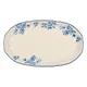 Блюдо «Фиори» овальное фарфор ,H=41,L=307,B=178мм слон.кость,синий
