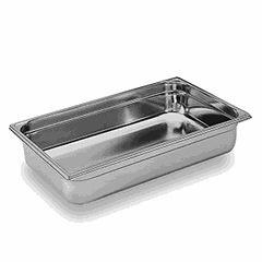 Gastronorm container (1/1)  stainless steel  13.5 l , H=10, L=53, B=32.5 cm  metal.