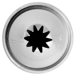 Насадка кондитерская «10-конечная звезда» сталь нерж. D=22/10,H=35мм металлич.