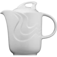 Coffee pot “Melody” with lid  porcelain  1 l  D=11, H=17.7, L=20, B=11 cm  white