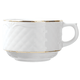 Чашка чайная «Афродита» фарфор 190мл D=80,H=55мм белый,золотой, Цвет: Белый