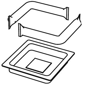 Охладительный набор д/емкости с подставкой ,L=33,B=33см