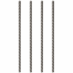 Трубочки «Зигзаг» без сгиба[100шт] бумага D=6,L=200мм белый,черный