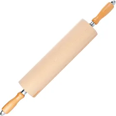 Rolling pin with rotating handles  beech, stainless steel  D=8, L=35cm  St. tree