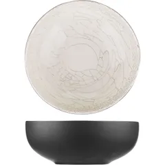 Салатник «День и ночь» керамика 1,3л D=215,H=75мм белый,черный, изображение 3