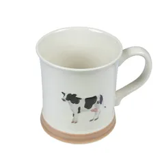 Кружка «Луга» Корова керамика 410мл D=9,H=10см белый,разноцветн., изображение 2