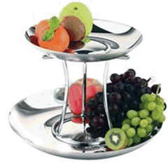 Stand for tray stainless steel D=27,H=22.4,B=21cm metal.