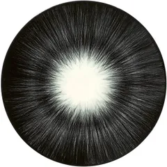 Тарелка «Де» №5 фарфор D=14см кремов.,черный