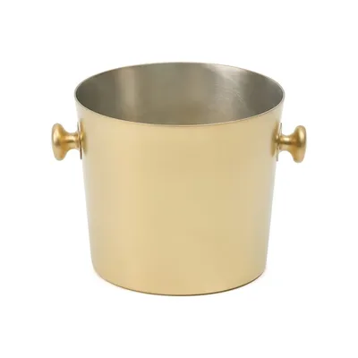 Ведро для льда «Брасс» с лужением внутри латунь 1,3л D=13,5,H=12см золотой