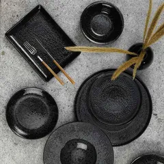 Тарелка «Нанокрем Блэк» мелкая фарфор D=210,H=24мм черный, изображение 3