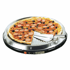 Поднос для пиццы «Джирасоле» с подогревом электрический сталь нерж. D=55см 300вт серебрист.