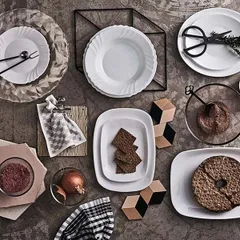 Тарелка «Эбро» стекло D=200,H=15мм белый, изображение 2