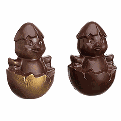 Chocolate mold “Two chickens”[4pcs] plastic