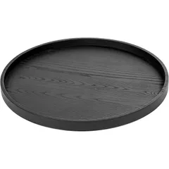 Round serving tray “Pass-Partoux”  ash  D=350, H=28mm  black