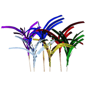 Украшения на шпажках «Пальма»[100шт] фольга,дерево ,L=18см разноцветн.