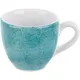 Чашка кофейная «Аида» для эспрессо с декором  фарфор 80мл бирюз., Цвет: Бирюзовый