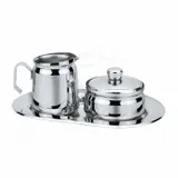 Набор д/сервировки на подносе  нерж.сталь (молочник+сахарница)