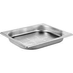 Gastronorm container (1/2) perforated  stainless steel , H=40, L=325, B=265mm  metal.