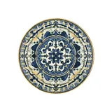 Тарелка «Блум Гранада» фарфор D=270,H=25мм синий,желт.