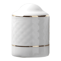 Salt shaker “Aphrodite”  porcelain  60 ml  D=4, H=6 cm  white, gold