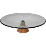 Ваза для фруктов «Кейк» стекло D=28см серый