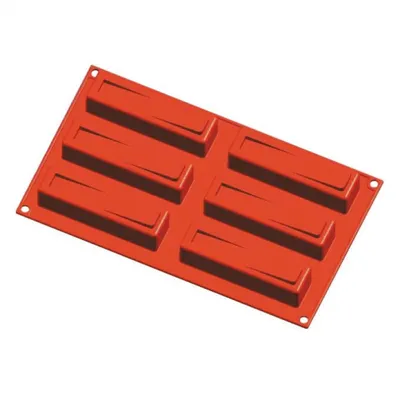 Форма силиконовая P.L. Proff Cuisine "Прямоугольник" 6 ячеек 125*30 мм, h 35 мм (30*17,5 см)