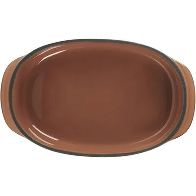 Блюдо «Карактэр» прямоугольное керамика ,L=16,B=11см коричнев., изображение 5