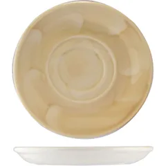 Saucer “Hani”  porcelain  D=112, H=15mm  beige.