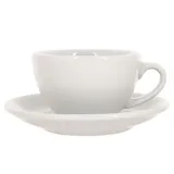 Кофейная пара «Эгг» фарфор 200мл D=95/145,H=55,L=115мм белый