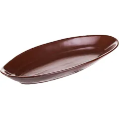 Dish “Chocolate” oval  porcelain , L=28, B=11.5 cm  brown.