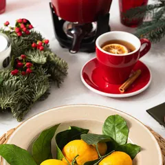 Блюдце «Тулип» фарфор D=15см красный, изображение 2