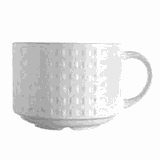 Чашка чайная «Сатиник» фарфор 270мл D=88,H=65,L=110мм белый