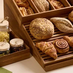 Набор фуршетный 2 ящика + 2 вставки + подставка[5шт] дуб св. дерево, изображение 4