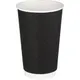 Стакан для горячих напитков одноразовый двухслойный[18шт] картон 400мл D=90,H=135мм черный, Количество (шт.): 18, Цвет: Черный, Объем по данным поставщика (мл): 400