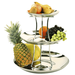 Этажерка 3 яруса 24х32х42см для фруктов сталь ,H=42см металлич.