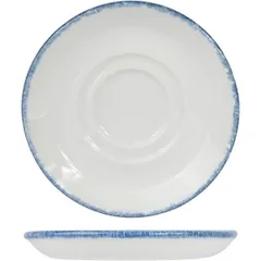 Saucer “Blue Dapple”  porcelain  D=115, H=15mm  white, blue