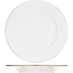 Тарелка «Голубка» мелкая фарфор D=17,5см белый,золотой