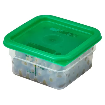 Крышка для контейнера для продуктов 2SFSPP, 4SFSPP полиэтилен ,L=18,5,B=18,5см зелен., изображение 7