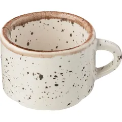 Coffee cup “Punto Bianca”  porcelain  80 ml , H=47, B=60mm  beige, black