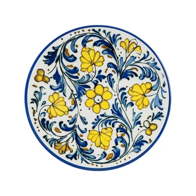 Тарелка «Албуфера» фарфор D=15см белый,разноцветн.