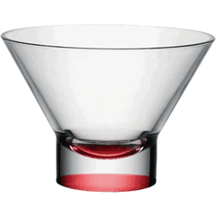 Креманка «Эпсилон» стекло 375мл D=128/60,H=90мм прозр.,красный