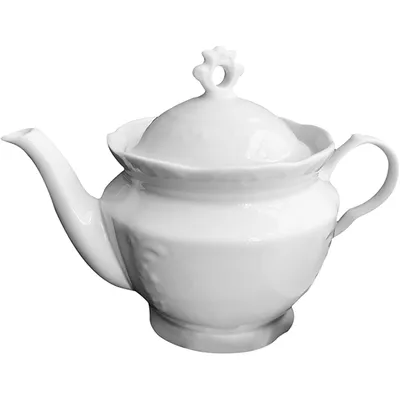 Чайник заварочный «Надежда» фарфор 0,8л белый