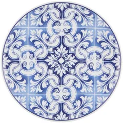 Plate “Transatlant” dessert ceramics D=220,H=21mm blue,white