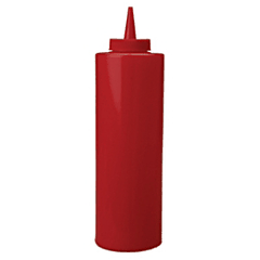 Container for sauces plastic 350ml D=55,H=205mm red