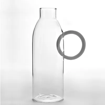 Бутылка с кольцом стекло ,H=235,L=120,B=80мм, изображение 2